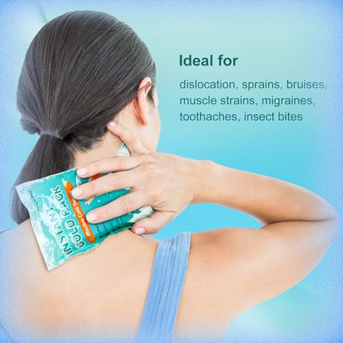 Image of General Medi Instant Ice Cold Pack (4 inchx 5.5 inch) - 200 Packs Disposable Cold Therapy Ice Packs for Pain Relief, Swelling, Inflammation, Sprains, Toothache - for Athletes & Outdoor Activities