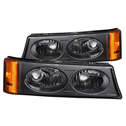 ANZO USA 511036 Euro Clear Lens Front Turn Signal/Parking Lights-Black