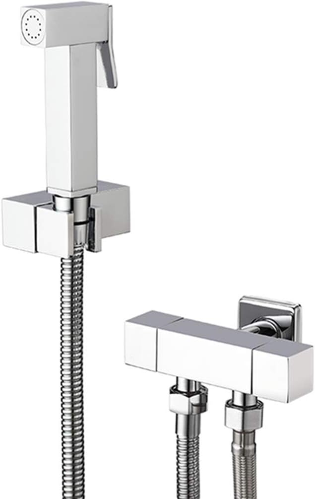 オールブラストイレハンドヘルドビデ蛇口セット、おむつスプレー、シャワービデスプレー、ホルダー付き1.5Mホース真鍮バルブモーデンスタ