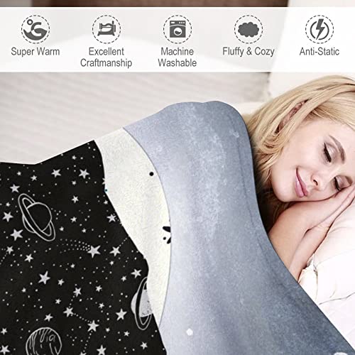 Custom Elephant Throw Blanket for Kids - 40x50 Inches Crib Size - Soft Fluffy Cozy Blankets Gift - Grey Novelty Blanket Throws for Travel, Office