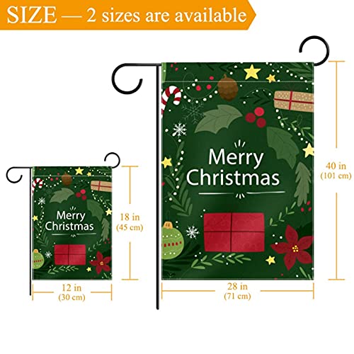 Drapeau de jardin Merry Christmas lavable et durable pour décoration extérieure - 3