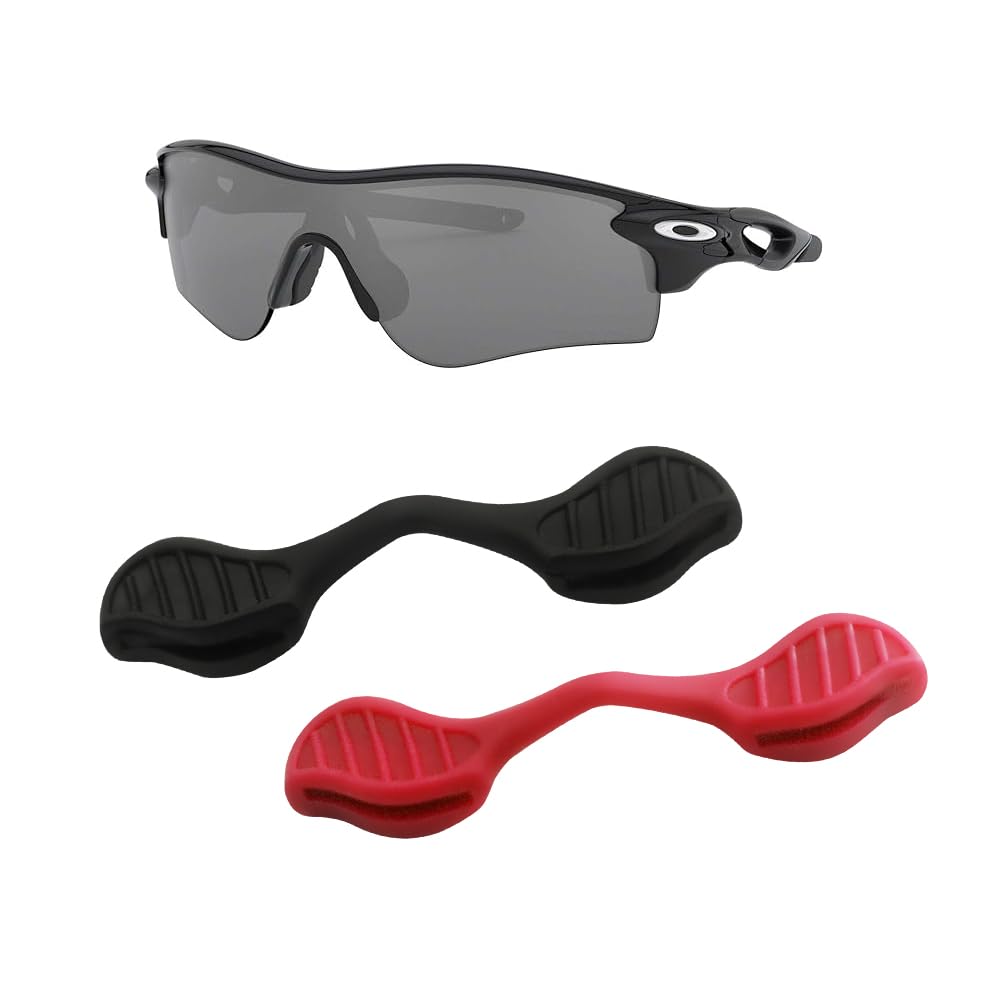 Replacement Oakley Radarlock Path EV Earsock/Nosepiece Kit (Red&amp;Black Nose Pads)