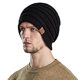 ❄Hochwertiges Material - Unser Winter Strickmütze für Herren und Damen aus hochwertigem Stoff gefertigt.Es weich und warm, bequem und atmungsaktiv ist. Sie können es im Freien und drinnen genießen, um eine gute Wärme zu erhalten und halten warm zu halten, nicht an kalten Tagen kalt.