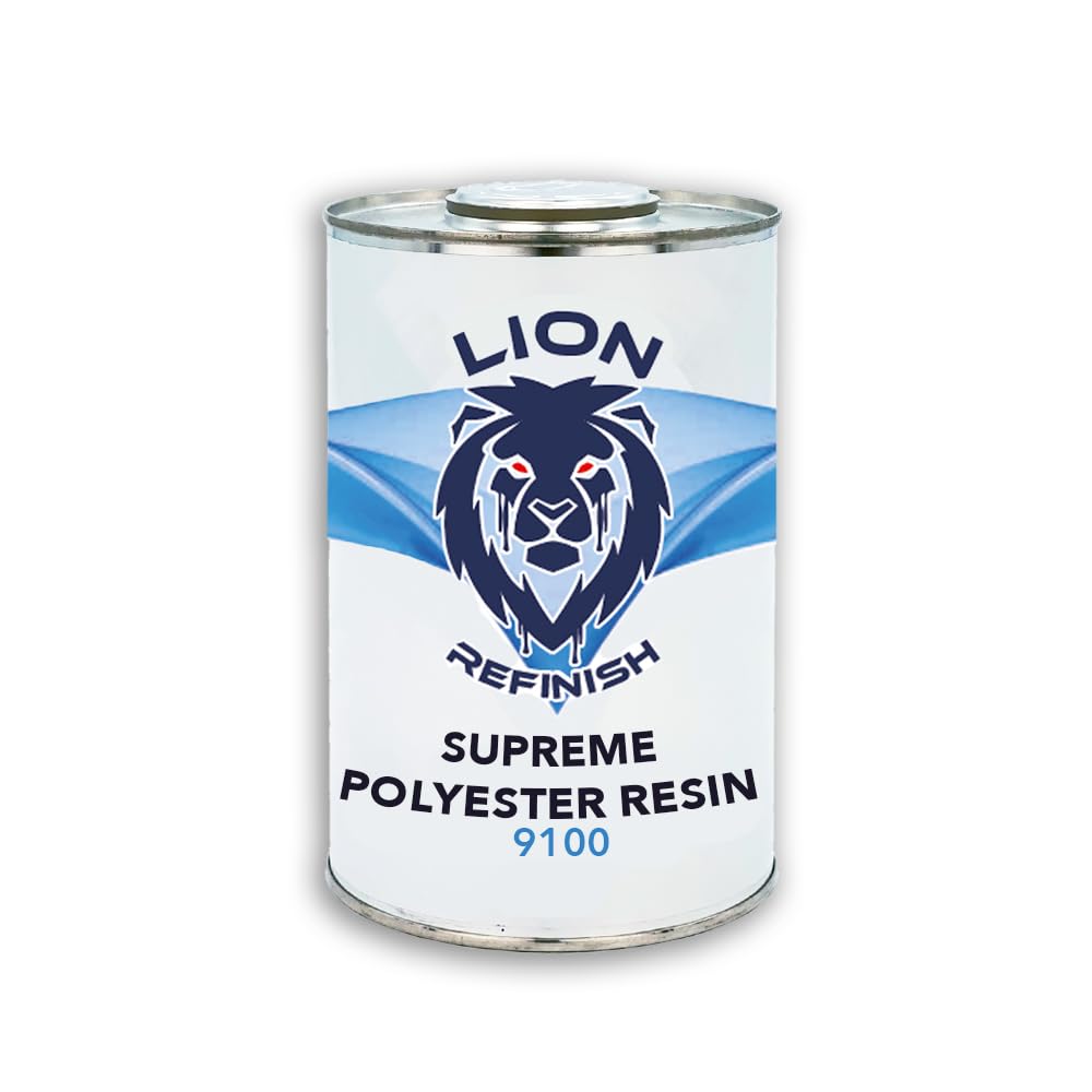 Vetrokit Lion Refinish Completo di Resina Poliestere con Fibra di Vetro ideale per Riparazioni Nautiche, Carrozzeria Auto, Moto, Camper