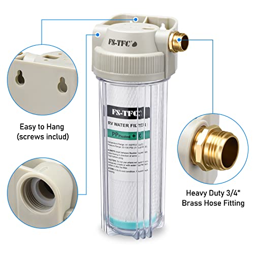 Fs-Tfc Rv Water Filter System Reduces Bad Taste, Odors, Chlorine, Sediment For Rvs, Gardening, Farming, Pets And Marines, Drinking & Washing Filter #TOP3