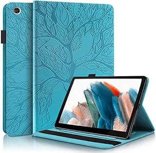 Succtopy Galaxy Tab A8 10.5 inch 2021 Case PU Leather Flip Wallet Samsung Tab A8 10.5 inch Cover Case Function Smart Protective Cover for Samsung Galaxy Tab A8 2021 SM-X200/SM-X205, Blue
