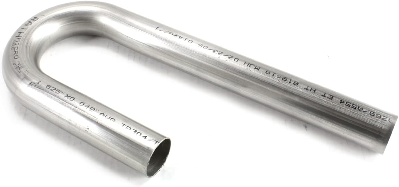 Patriot Exhaust H6905 1-5/8" 304 Stainless Steel J-Bend Exhaust Pipe