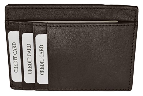 Marshal Leather RFID FRONT POCKET WALLET MINIMALIST Blocking Wallet For Men & Women | Genuine Leather slim Holder, 1 Bill Compartments & ID Window | Driver’s License, Travel & More4