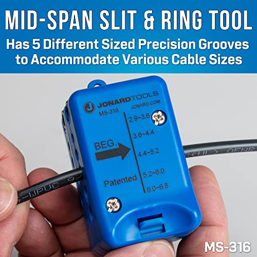 image for Jonard Tools TK-105, Fiber Optic Mid Span Slit & Ring Tool Kit (1.2 mm