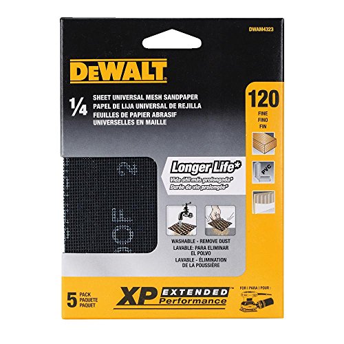 Dewalt Dwam4323 120 Grit Mesh Sheet (5 Sheets), 1/4" #TOP1