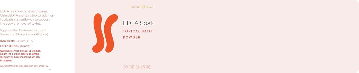 Holistic Health EDTA Soak - Topical Bath Powder - 20oz