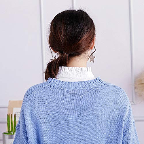 YAKEF Lady Half-Shirt Blouse Detachable Lace Chiffon Fake Collars Dicky Collar Faux Collar4