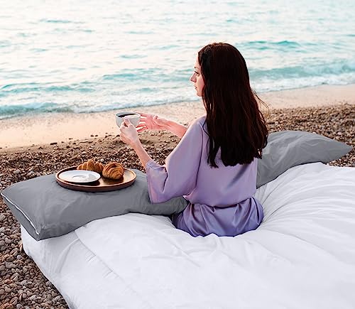 Utopia Bedding Waterproof Pillow Protector Zippered (2 Pack) King Grey – Bed Bug Proof Pillow Encasement 20 X 38 Inches #TOP5