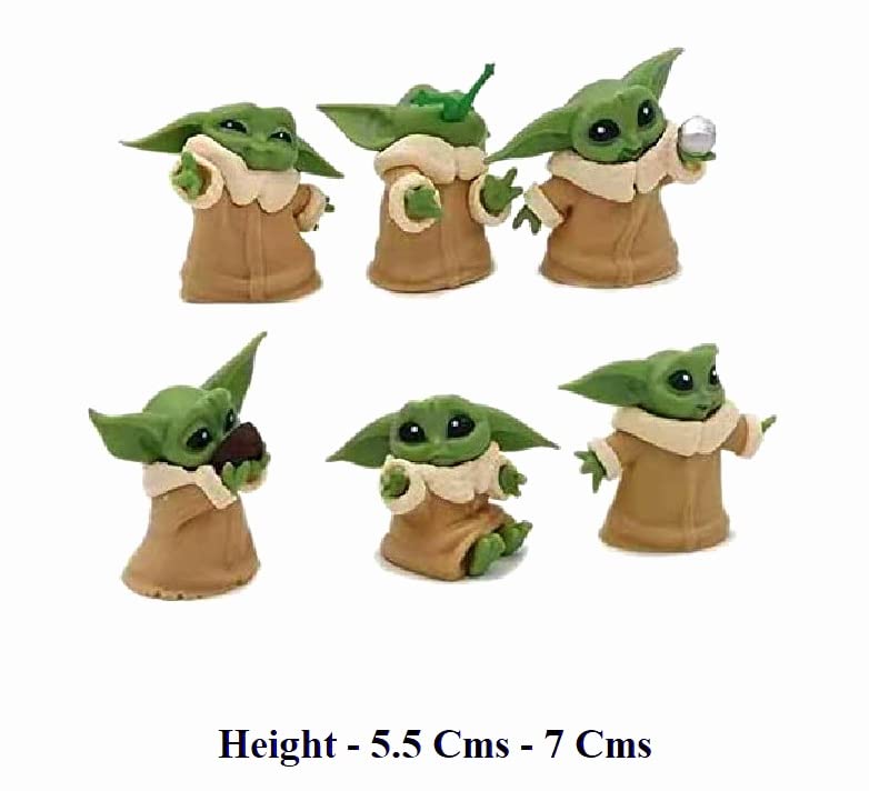 Image of Trunkin | Baby Yoda Doll Gift Toys 2-2.4 inch Mandalorian Yoda Baby Action Toys (Set B)| Yoda Figures 6Pcs /Set Action Figurine