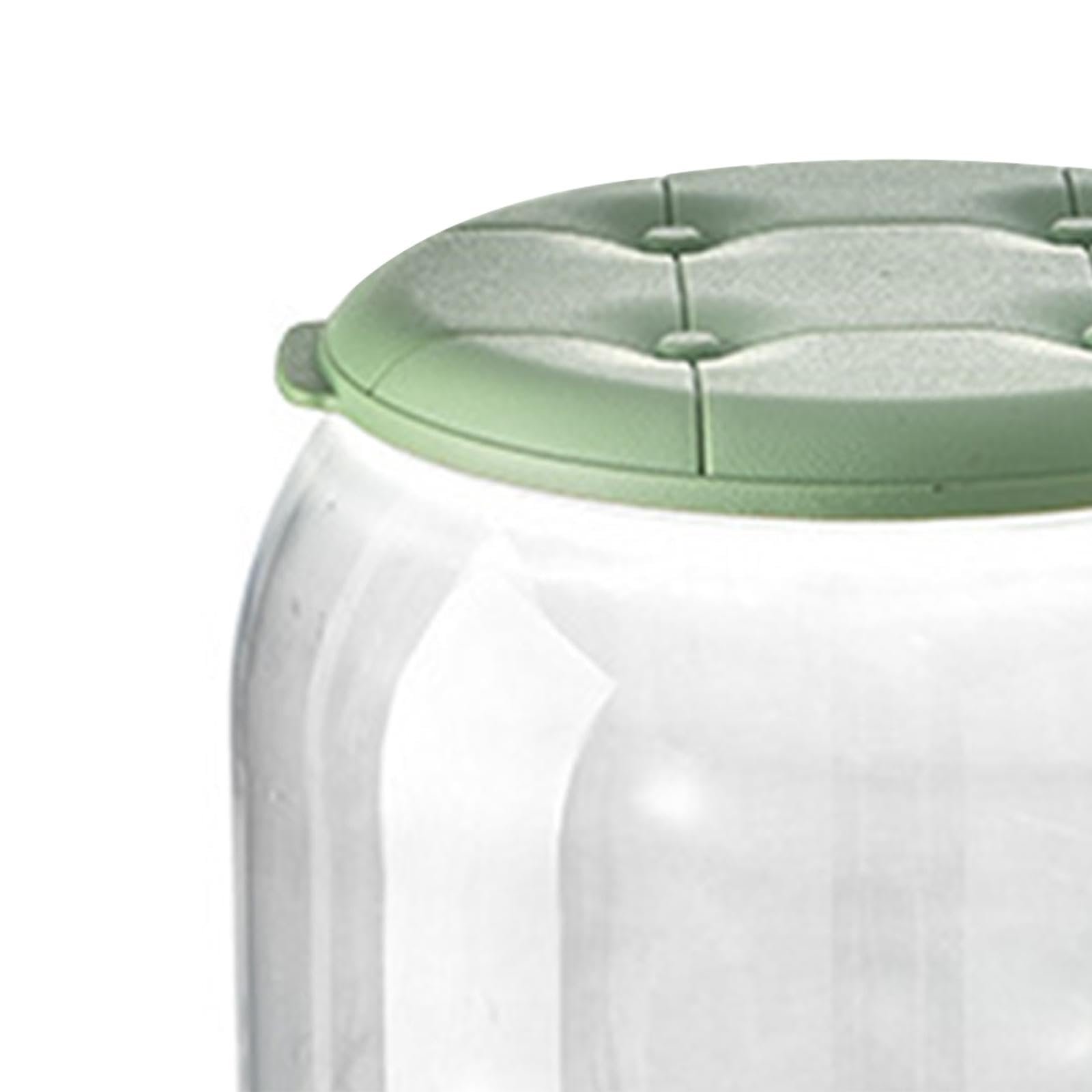 Transparent Toy Storage Bins, Shoe Stool, Dustproof, Toy Box Chest for Kids Room, Kitchen, Green Round