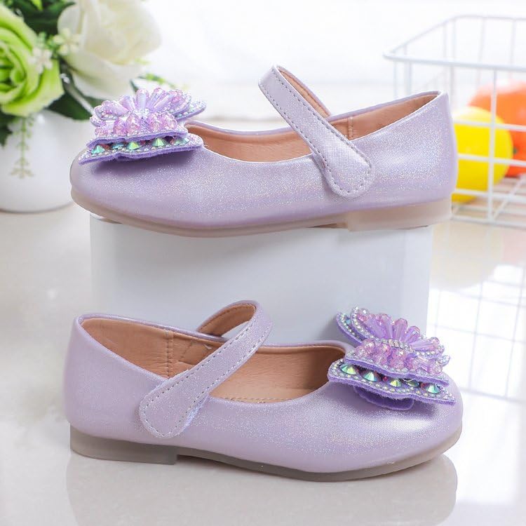 Toddler Girls Dress Shoes Little Girls Bowknot Mary Jane Flats Party Wedding Ballerina Shoes4