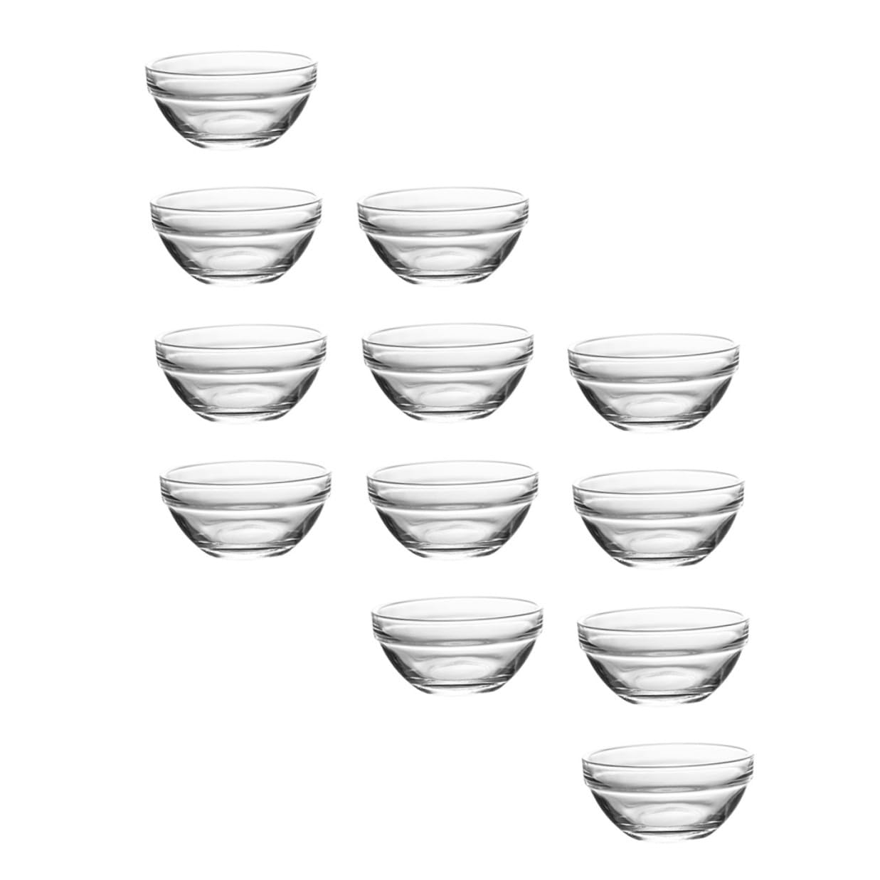 jojofuny 12pezzi Ciotole in Vetro per Dessert Contenitori Durevoli Stampo per Dolci Versatile Contenitori per Budini Ciotole per Gelatina per Casa e Uso Quotidiano