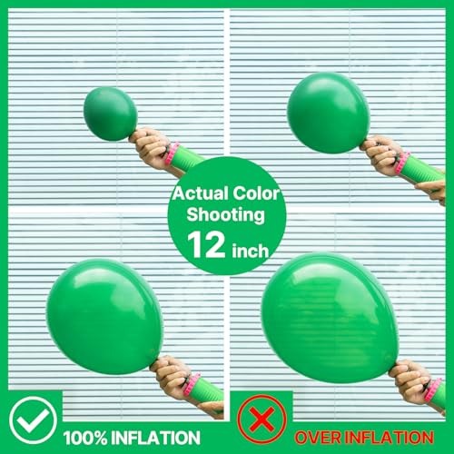 Image of PartyWoo Green Balloons 100pcs 12 Inch Green Latex Helium Balloons for Birthday Baby Shower Graduation Engagement Wedding Dinosaur Jungle Golf Football Baseball Theme Party Decorations Green-Y24