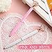 Outus 12 Pcs White Pink Diamond Pens Bridal Shower Ballpoint Pens Black Ink Crystal Metal Bling Gifts for wedding Birthday Bridal Shower Baby Shower Home Office