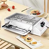 BBQ Grill, 1800W BBQ Electric Griddle Flat Top Grill BBQ Grill Raclette Table Top Grill Indoor Outdoor Grill Portable Hibachi Grill Small...