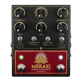 Uses eight MN3005 bucket brigade chips for independent delays and up to 1200ms of delay time and True stereo in/out analog delay Independently control left and right channel delay times, tap division, modulation and more MIDI implementation to contro...