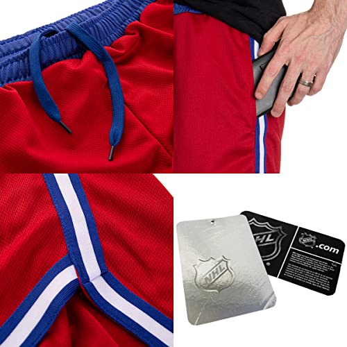 Officially Licensed Nhl Men's 2 Tone Air Mesh Shorts Lined With Pockets (Large, New York Rangers) #TOP5