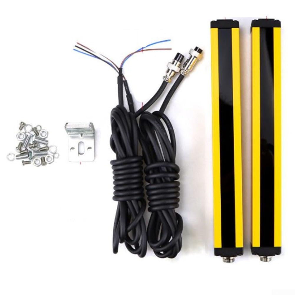 Lichtvorhang Sensor Schalter, Lichtgitter Sicherheitsgerät, Sicherheit Lichtvorhang Punch Protector Sensor IP-65 Schutz 10-30VDC, 20mm 10Beams
