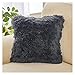 Hu Sheng Store Miękkie Futro Poduszki Pokrywa Sofa Home Decor Poduszki Pokrywa Pokrywa Salon Room Decor Pluszowa Poduszka Pokrywa 45x45 CM Furry Fluffy kołdry Pokrywa Down Care Kits