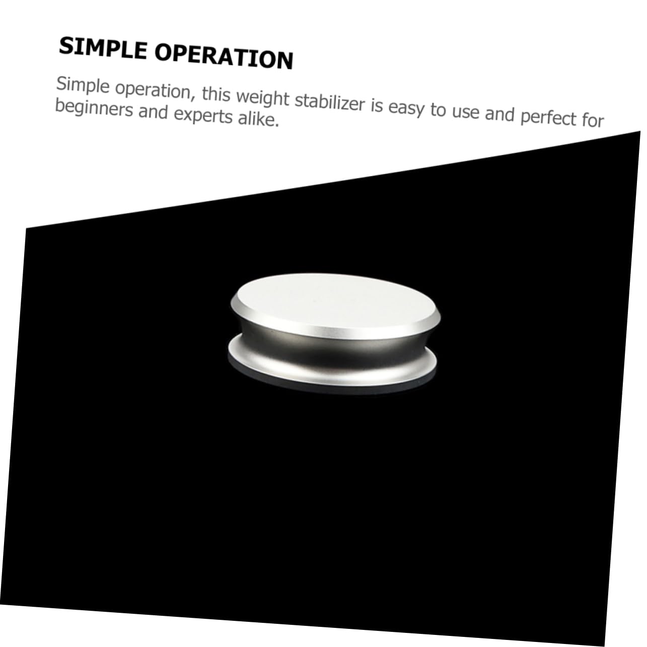 Stabilizzatore Bilanciato per Giradischi in Lega di Alluminio Argento | Riduzione delle Vibrazioni, Uso Semplice, Design Semplice e Linee Eleganti