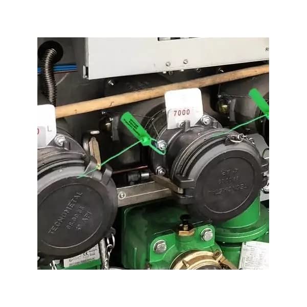 StickersLab - Sceau de sécurité en plastique réglable avec fermeture en bloc métallique ultra fin (300)
