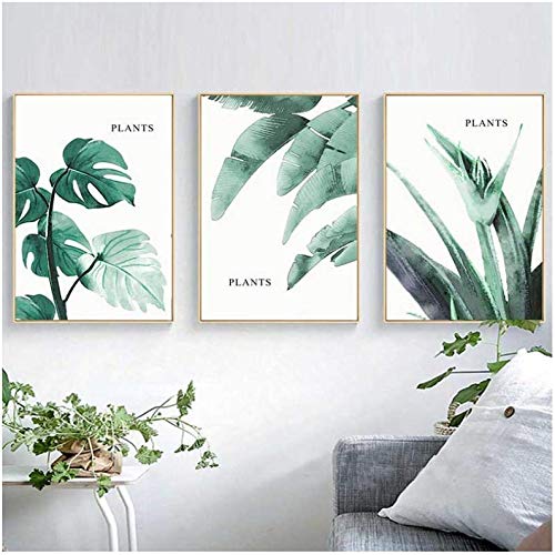Art modulaire posters et imprimés plante verte sur toile haute définition