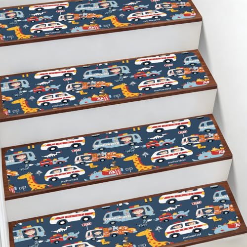 Alfombra para peldaños de escalera interiores tapetes antideslizantes niños Mexpekil 2