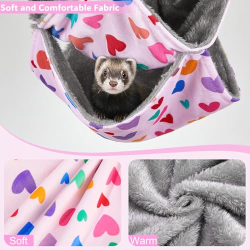 Glittme Rede macia para furões de 3 camadas, rede de porquinho-da-índia, lavável, rede de rato, aces