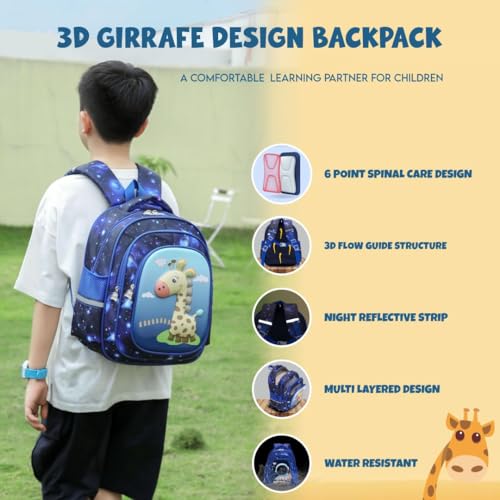 Image of Elios 3D Design Kids School Bag for Kids Age 3 to 6, Preschool Nursery and Grade 1 to 3 | Bags for Boys | Backpack for Girls | Picnic, Travel |Birthday, Diwali, Gifts for Kids
