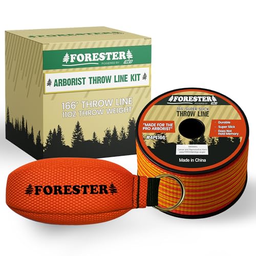 Image of FORESTER Arborist Throw Line Kit | Throw Weight & 166ft Rope | Ultra Slick 100% Polyester Rope | Arborist Equipment for Tree Climbing