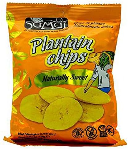 Samai, Plantain Chips Naturally Sweet , Count 15 (2.65 oz) - Snacks / Grab Varieties & Flavors