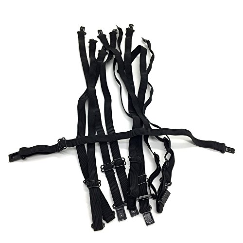 HUELE 10PCS DIY Accessories Bow Tie Adjustable Polyester Belt With Clips Black - Thumbnail 5