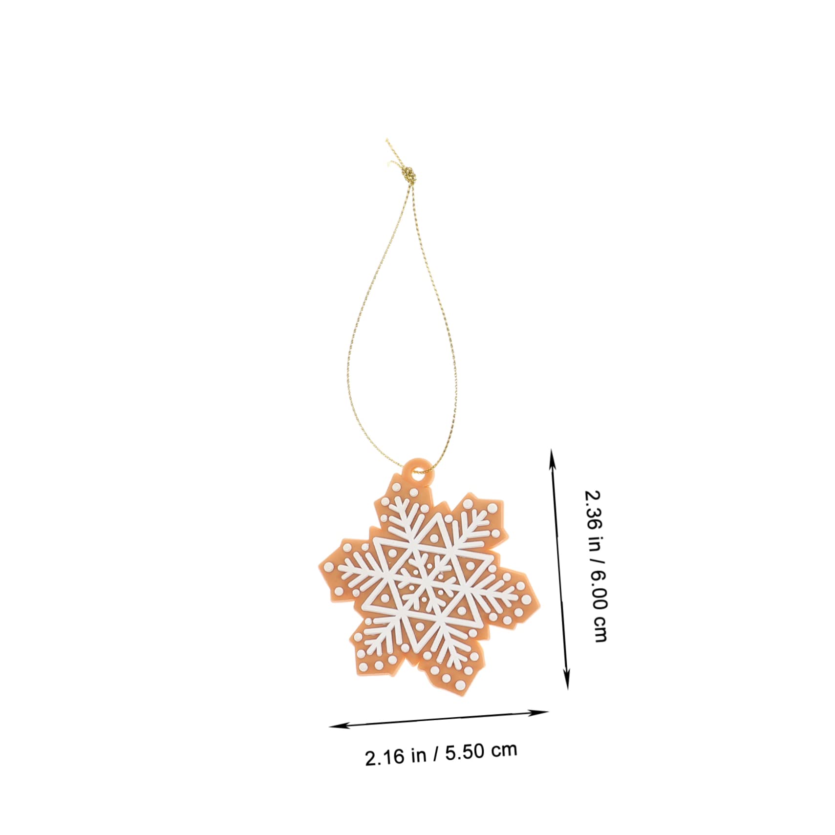 PRETYZOOM 100 STK Schneeflocke-Anhänger Weihnachtsschneeflockenverzierungen dekorative Schneeflocken Weihnachtsdekorationen Christbaumschmuck Süßigkeiten Weihnachtsbaumschmuck PVC