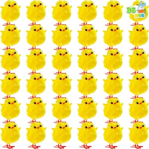 JOYIN 36 PCS Pascua Mini Pollitos, Pollitos de Pascua Amarillos d...