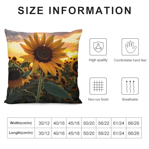Housse de coussin tournesol en peluche double face douce