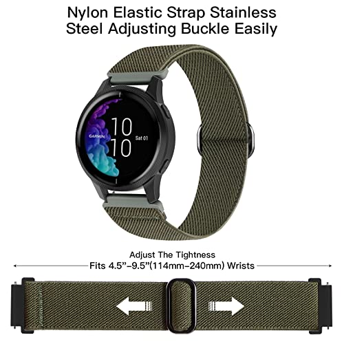 2 Pack correas elásticas de nylon para reloj 20 mm miniatura 3
