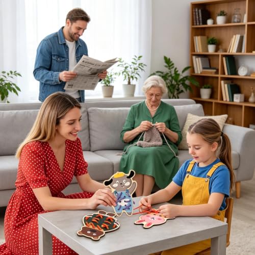 Tablero de actividades sensoriales para ensartar ideal en viajes y casa 2
