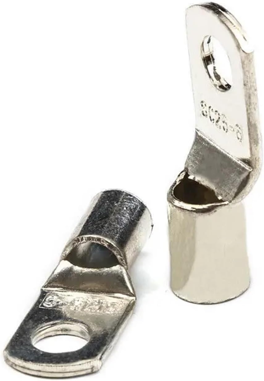 10 PCS SC Type Copper Cable Lugs Bolt Hole Tinned Cable Lugs Battery Terminal Copper Nose Wire Connector Set SC6-6 SC16-6 SC25-8(SC16-6)