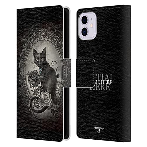 Coque en cuir Poe Skulls personnalisable pour Apple iPhone 11 Alchemy Gothic