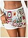 MakeMeChic Women's Crochet Skirts Tie Front Summer Beach Cover Up Floral Mini Skirt Multicolor Small