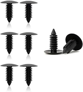 8 PCS Car Bumper Plug, License Plate Hole Plugs, Bumper Shield Fender Liner Push Pin Retainer Clips, Universal for Most Cars (Black)