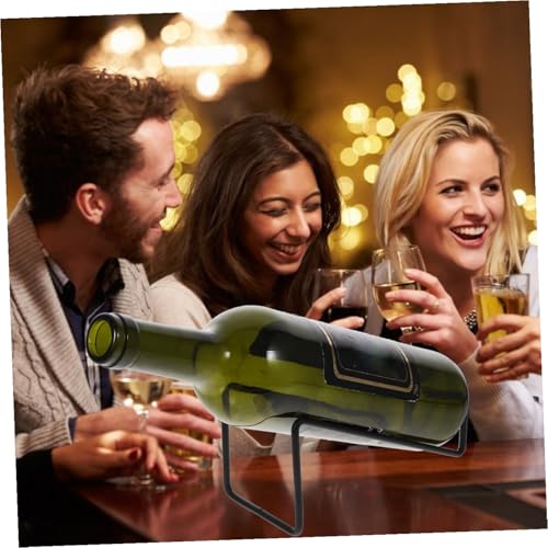 Garneck soporte de botellas de vino metálico 2 piezas miniatura 7