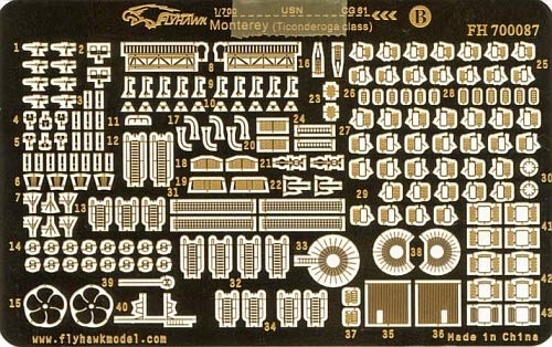 Amazon.co.jp: 1/700 米海軍 タイコンデロガ級巡洋艦用エッチング