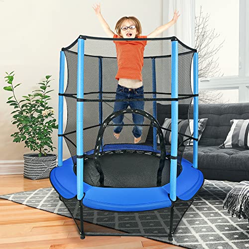 Trampolin Indoor Kinder, Fitness Kinder Trampolin Indoor Outdoor mit Verstellbarer Handlauf