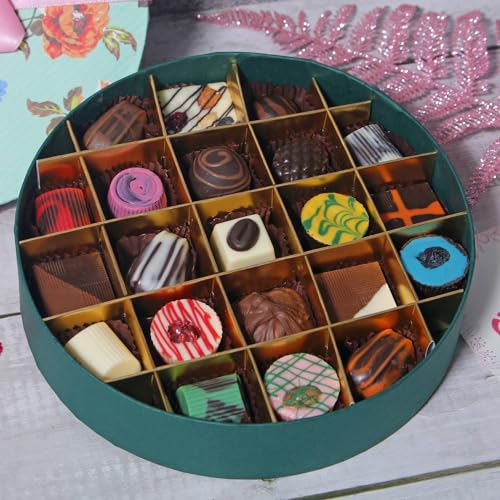 Image of Velvet Fine Chocolates Premium Gift Hamper | 21 Pcs Assorted Chocolate Gift Box for Birthday, Anniversary, Diwali, Holi, Rakhi, Christmas & Special Occasions | Handmade Chocolates | Pack of 1